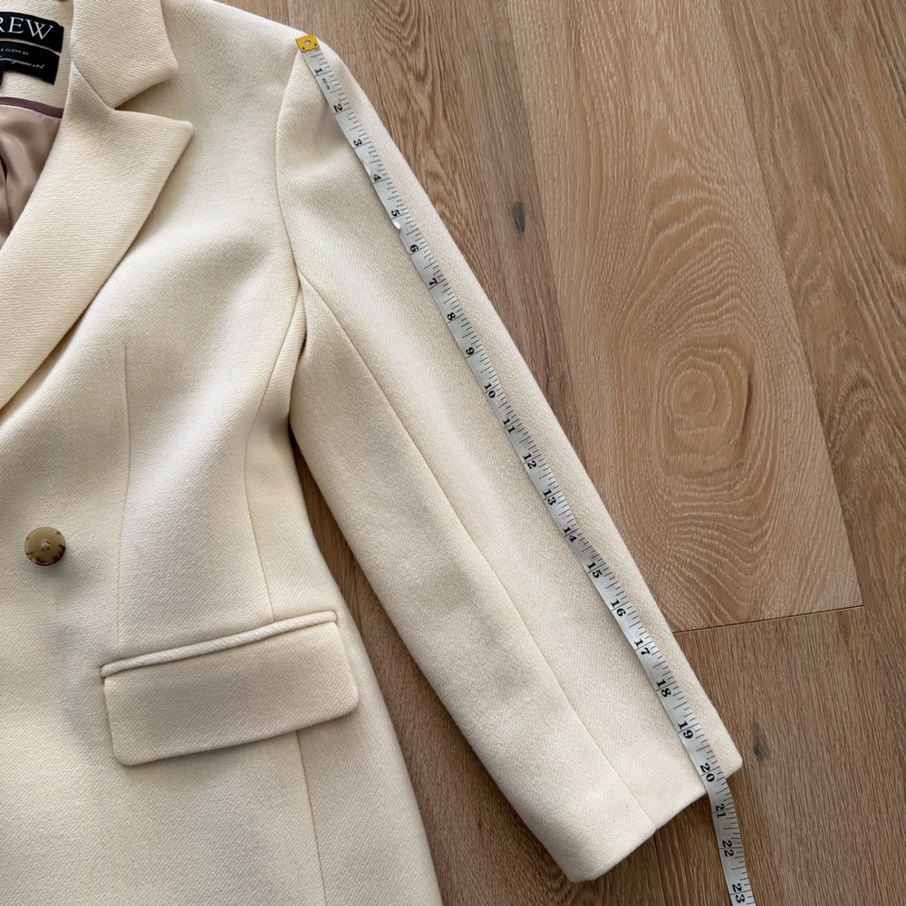 J.Crew White Blazer Jacket in Italian Double Cloth Wool - Picture 7 of 9